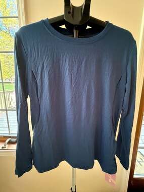 Sweetyweee Long Sleeve Nursing Top Blue Size L